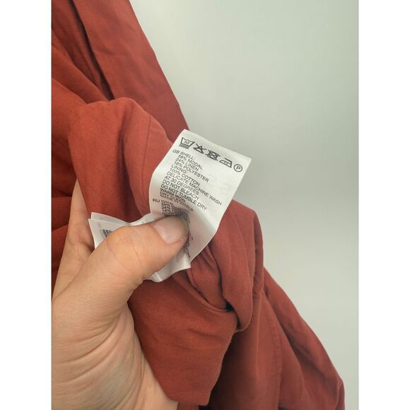 Reiss Women Pleated Midi Rust Linen Blend Skirt High Waisted Tie Waist NWT Sz 0 - Picture 4 of 8